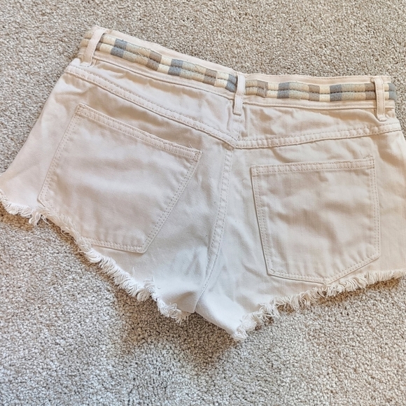 Free People Women's Embroidered Button Fly Shorts Size 25 - Picture 5 of 8
